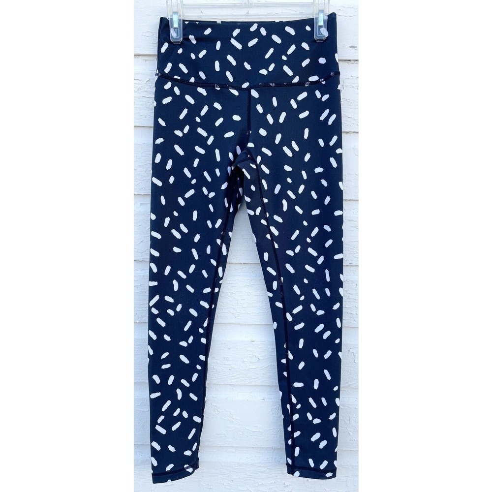 Nordstrom Leggings by Cristina Martinez Navy Blue Polka Dot Lounge Women's Sz S